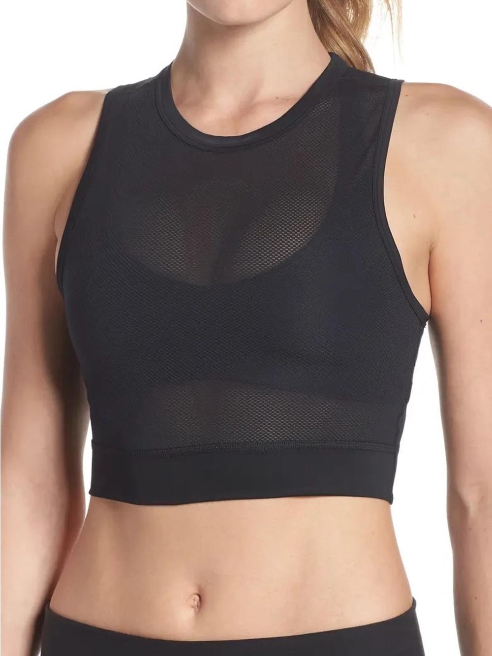Nike Mesh High-Neck Crop Top - DRI-FIT